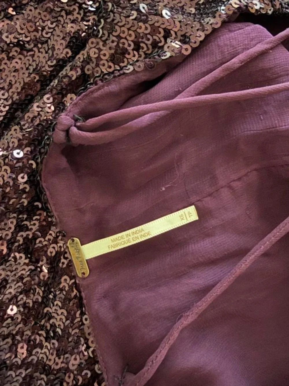 Free People Plum Sequin Mini Slip Dress